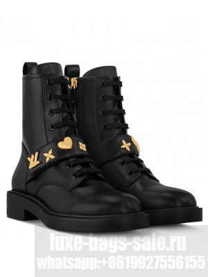 Louis Vuitton Women's Citizen Flat Ranger Boot 1ADAZT Black