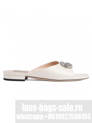 Gucci Women's Double G Slide Sandal 771586 White