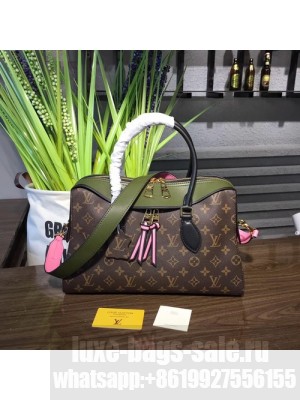Louis Vuitton Tuileries 35cm Bag Monogram Canvas Tricolor Cowhide Fall/Winter 2017 Collection M41455, Rose/Kaki