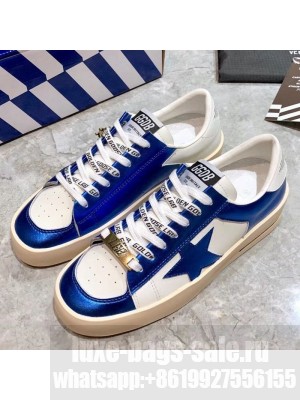 Golden Goose Stardan Leather Sneaker White/Blue Spring/Summer 2021 Collection 