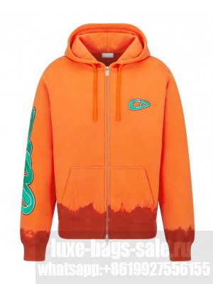 Christian Dior Women's Dior And Kaws Hooded Sweatshirt Orange