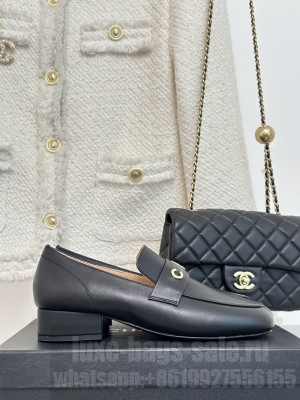 Chanel Women's Calfskin Loafers 3cm 2023 Black 08