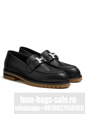 Hermes Women's Faubourg Loafer Black