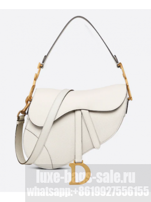 Dior SADDLE BAG WITH STRAP Latte Grained Calfskin M0455CBA