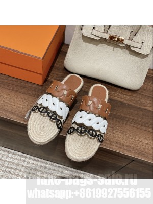 Hermes Gwen espadrille 2023 Collection Multicolore Naturel