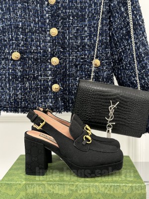 Gucci Women's GG Horsebit Mule Black and ebony Original GG canvas