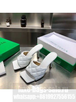 Bottega Veneta The Rubber Lido Quilted Lambskin Sandals heel 9cm 2021 Collection 01