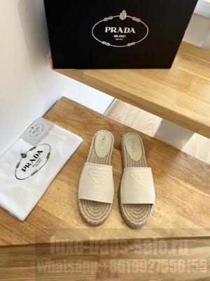 Prada Fabric espadrille slides Beige