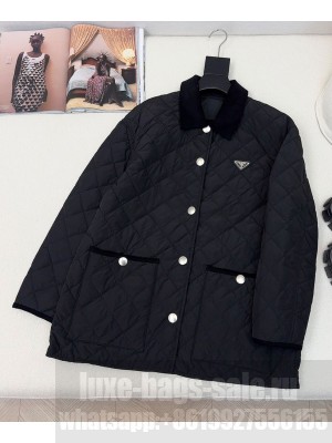 Prada Women's Light Re-Nylon Jacket Black