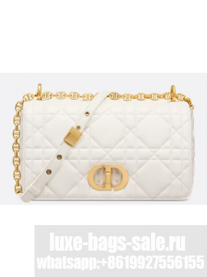 Dior Medium Soft Dior Caro Bag Macrocannage Lambskin M9253UHPA Latte