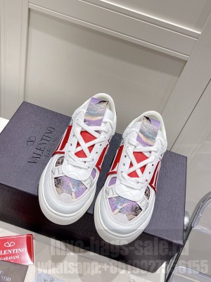 VALENTINO VL7N LOW-TOP SNEAKERS IN CALFSKIN AND MESH FABRIC WITH BANDS SNEAKERS 2022 COLLECITON 04