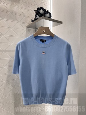 Chanel Knitted short sleeves Blue