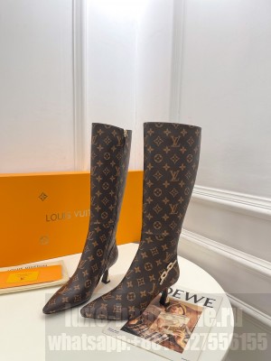 Louis Vuitton Sparkle Heel High Boots 6.5cm in Monogram Canvas 2023