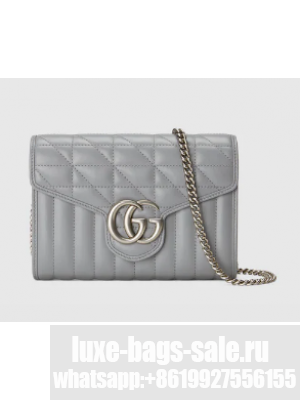 Gucci GG Marmont matelasse mini bag 474575 gray