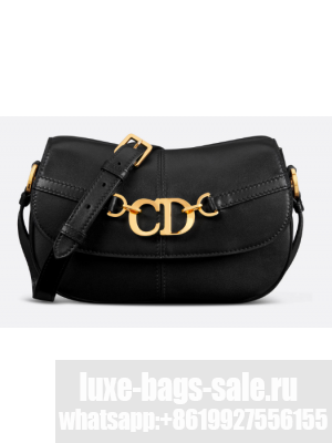 DIOR Small CD Besace Bag M9380UB Black Calfskin