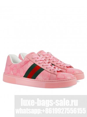 Gucci Unisex Ace Sneaker With Web 760774 Pink