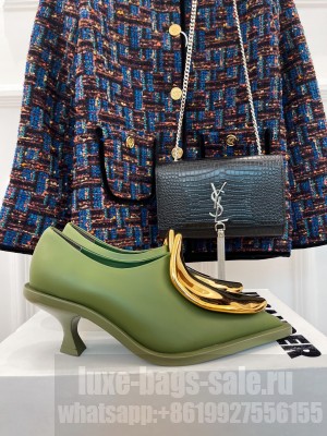 JIL SANDER 6.5cm Lambskin Boots Green
