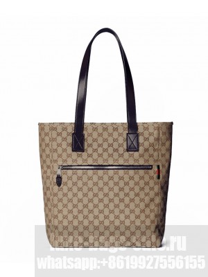 Gucci GG Canvas Medium Tote Bag Coffee