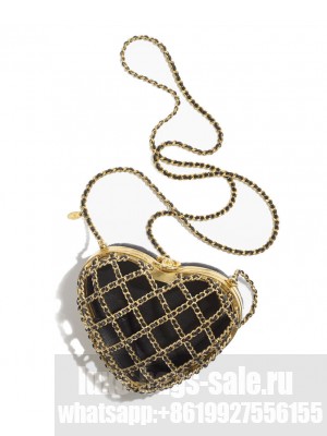 Chanel Heart Minaudiere AS4027 Black