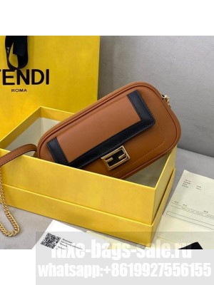 Fendi Easy 2 Baguette Chain Mini Bag Brown  2021 Collection