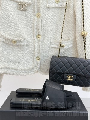Chanel Mesh Slide Mule Black 2025