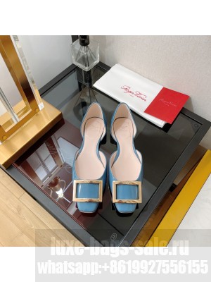 Roger Vivier Trompette Dorsay Metal Buckle Ballerinas in Patent Leather 05