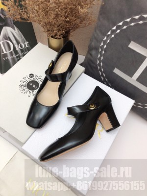 DIOR HEEL 7CM CALFSKIN D-DOLL PUMPS BLACK 2022 COLLECTION