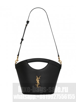 Saint Laurent Celia Mini Tote In Smooth Leather Black