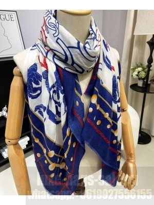 Chanel Women's Long Scarf Blue