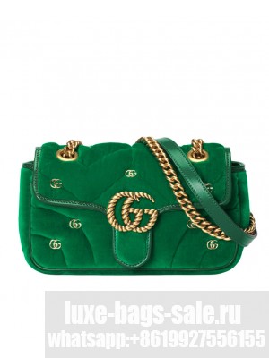 Gucci GG Marmont Mini Shoulder Bag 446744 Green