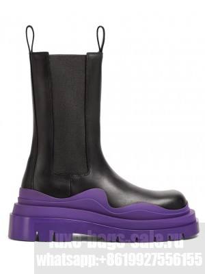 Bottega Veneta Unisex Tire Chelsea Boot Purple