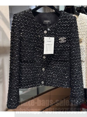 Chanel Women's Tweed Jacket Black