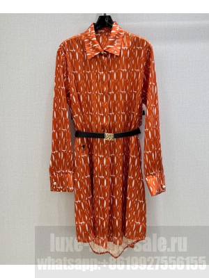 Christian Dior Women's Miss Dior Allover Pattern Dress Red