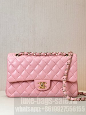 Chanel CLASSIC 11.12 HANDBAG Lambskin & Gold-Tone Metal A01112 pink