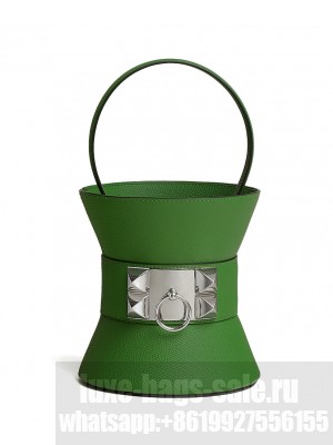 Hermes Mini Medor Tote Green