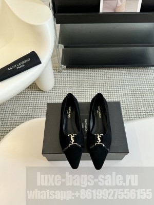 Saint Laurent Flats In Suede 