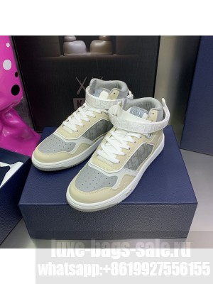 Dior Unisex B27 High-Top Sneaker Smooth Calfskin with Dior Oblique Jacquard 2023 039