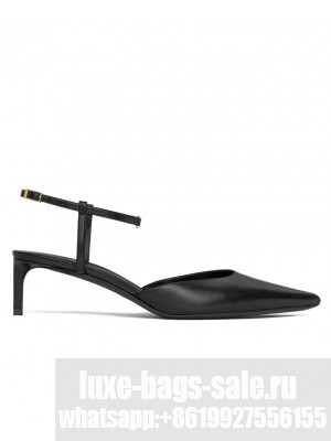 Celine Women's Kitten With Strap Triomphe In Calfskin Gold Finishing Black