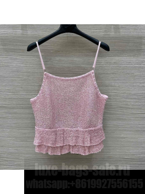 Chanel Sequins Vest Pink 2025