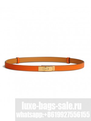 Hermes Kelly 18 Belt Orange