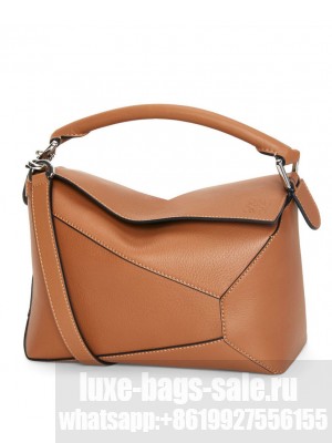 Loewe Mini Puzzle Bag In Classic Calfskin Coffee