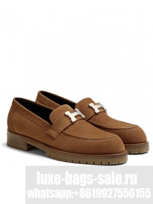 Hermes Women's Faubourg Loafer Coffee