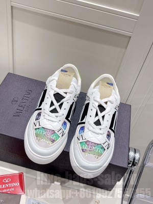 VALENTINO VL7N LOW-TOP SNEAKERS IN CALFSKIN AND MESH FABRIC WITH BANDS SNEAKERS 2022 COLLECITON 05