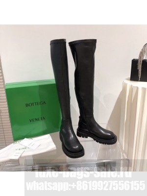 Bottega Veneta Calfskin elastic Long Boots Black 2021 Collection