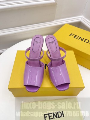 FENDI FIRST 85mm Purple Patent leather high-heeled sandals 2022 Collection
