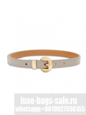 Loewe Pebble Belt In Smooth Calfskin Gray