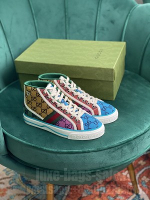 Gucci Unisex Tennis 1977 GG Multicolor high-top Multico Sneaker 2021 Collection