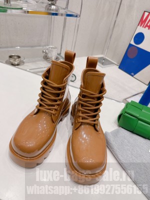 Bottega Veneta Stride Lace-up rubber Boots Brown 2022 Collection