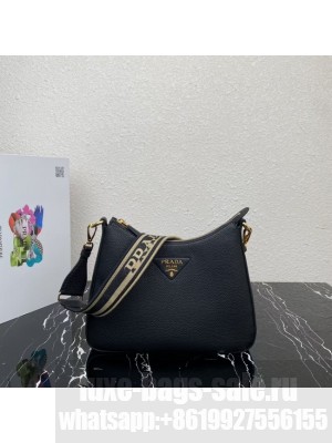 Prada Leather shoulder bag 1BC178 black
