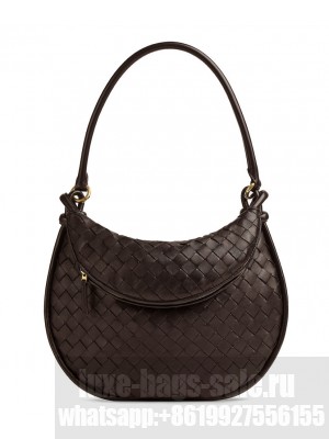 Bottega Veneta Medium Gemelli Dark Coffee